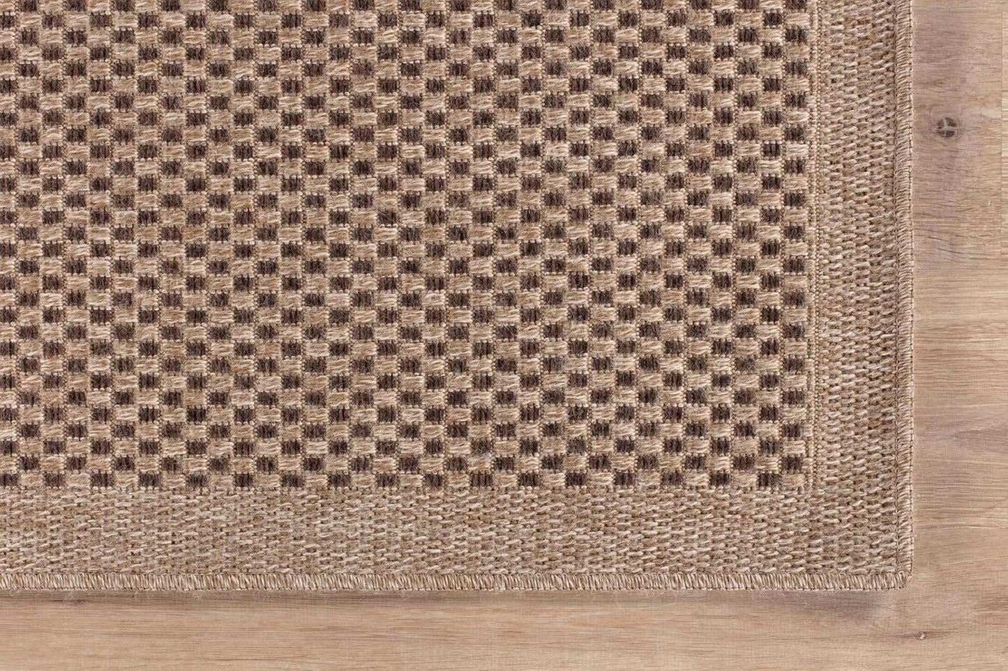 CAMILSON Easy Jute Round Rug 6ft Indoor Outdoor Natural Color Fiber Area Rugs for Living Room Patio and Kitchen Rug, Sisal Boho Woven Design Easy-Cleaning Washable Outside Carpet Alfombras (6 Round)