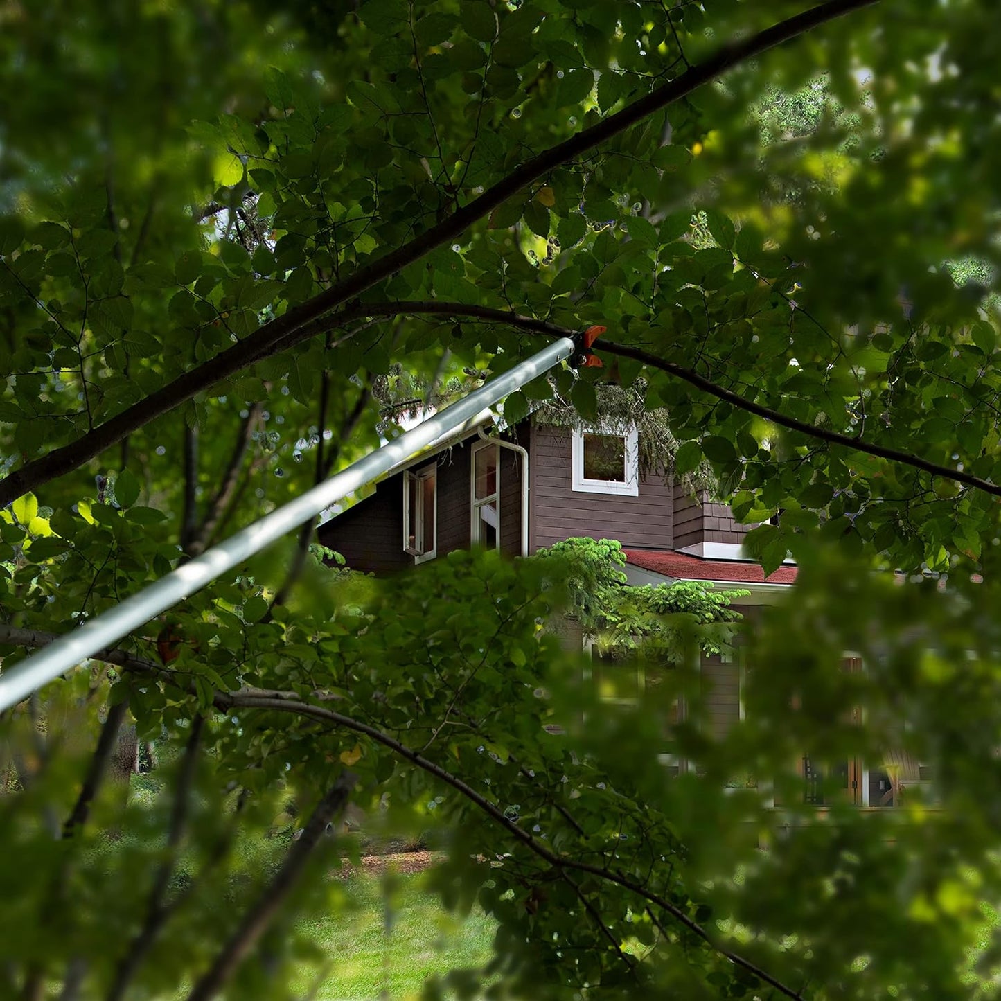 KSEIBI 143010 Long Reach 3.5 ft (1.0m) Cut & Hold Bypass Pruner - Lightweight Aluminum, Rust-Resistant, Ergonomic Grip, 1/4" Max Cut - Ideal for Precision Gardening & Pruning