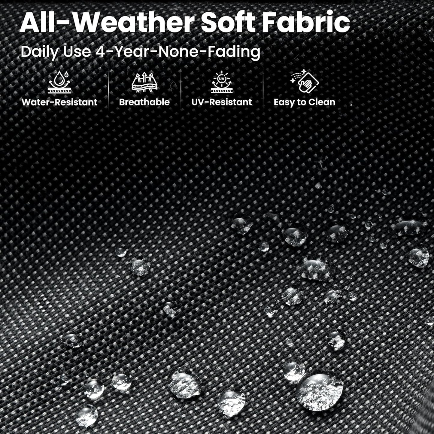 ovios 5 Pieces Patio Furniture Set Outdoor Sectional Sofa Couch with Deep Seat Chaise Comfy Cushions, Modern Modular Wicker Rattan Conversation Set Porch Deck Garden, Black