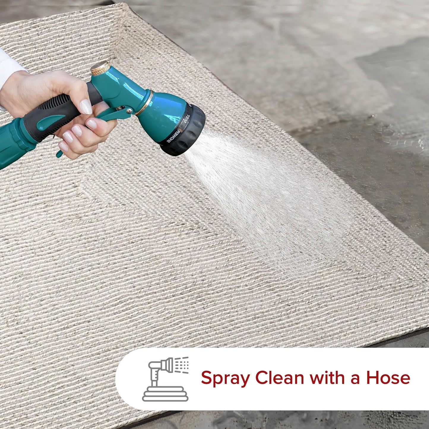 nuLOOM 4' Round Solid Hand Braided Indoor/Outdoor Area Rug, Pet-Friendly, High Traffic, Weather Resistant, for Patio, Balcony, Bedroom, Living, Dining Room, Wynn Ivory