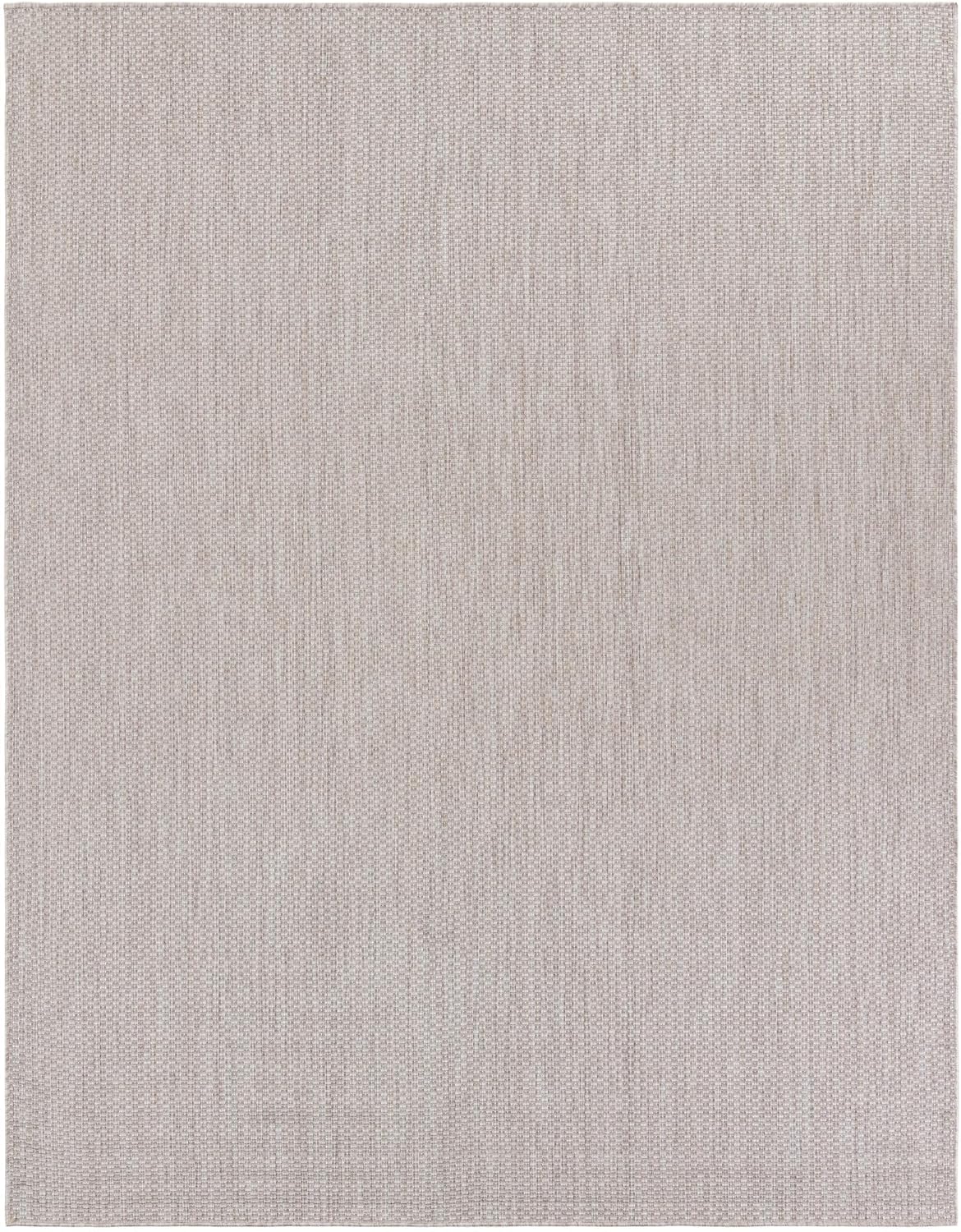 Unique Loom Outdoor Solid Collection Area Rug (7' 10" x 10' Rectangle Beige/Ivory)