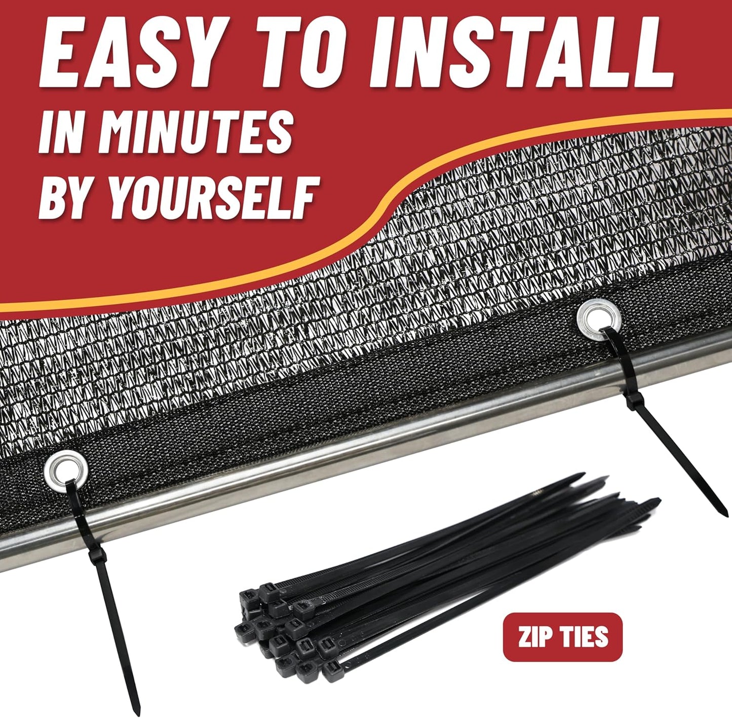 ShadeMart 50% Shade Cloth for Plant, Black 10FT x 85FT Custom Size Outdoor Shade Tarp, Shade Cover with Upgrade Grommets and Zip Ties, Netting Sunblock Net for Vegetables Flower Garden Greenhouse