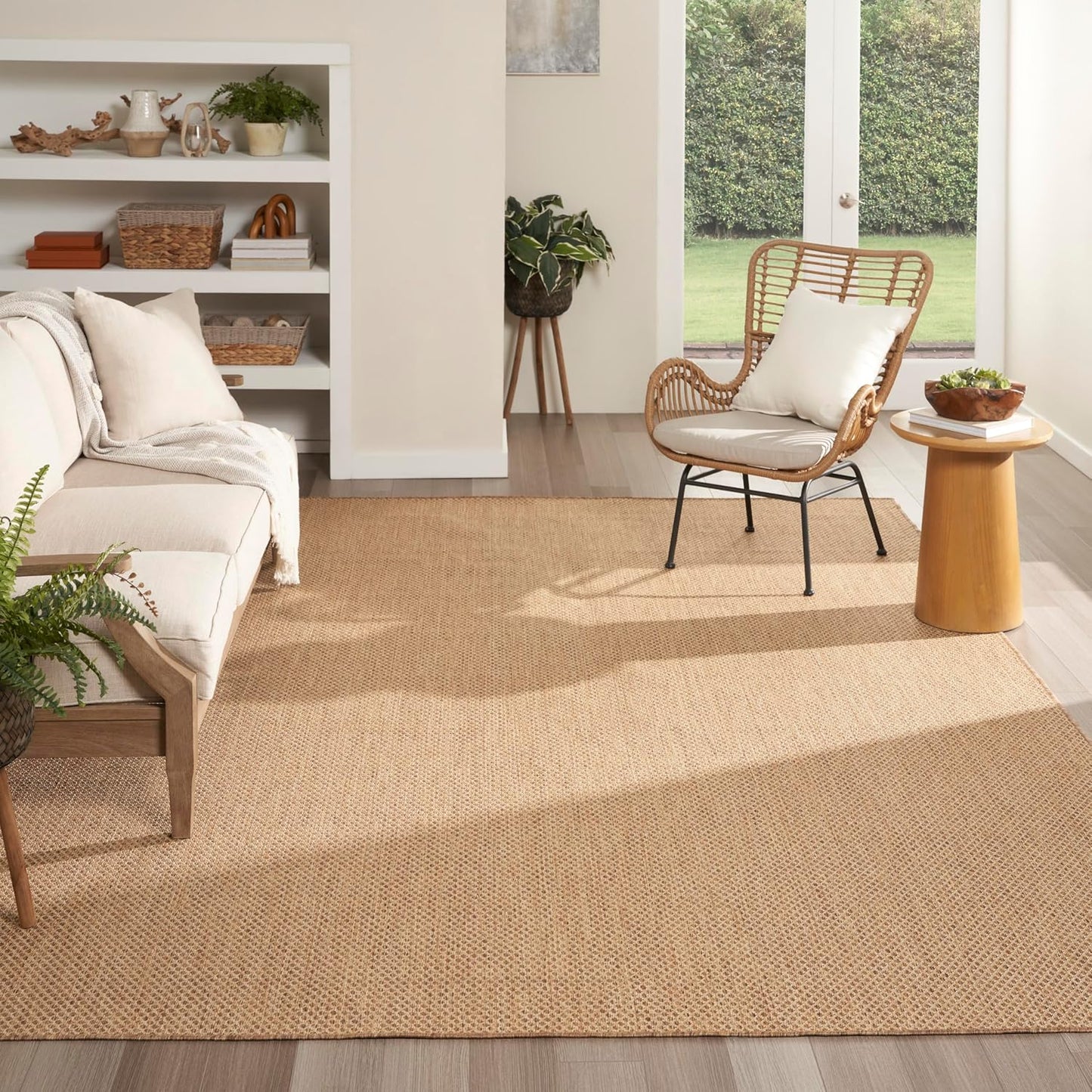 Nourison Home Courtyard Jute 8' x 10' Area Rug - Easy Clean, Non Shedding, Bed Room, Living Room, Dining Room, Kitchen (8' x 10')