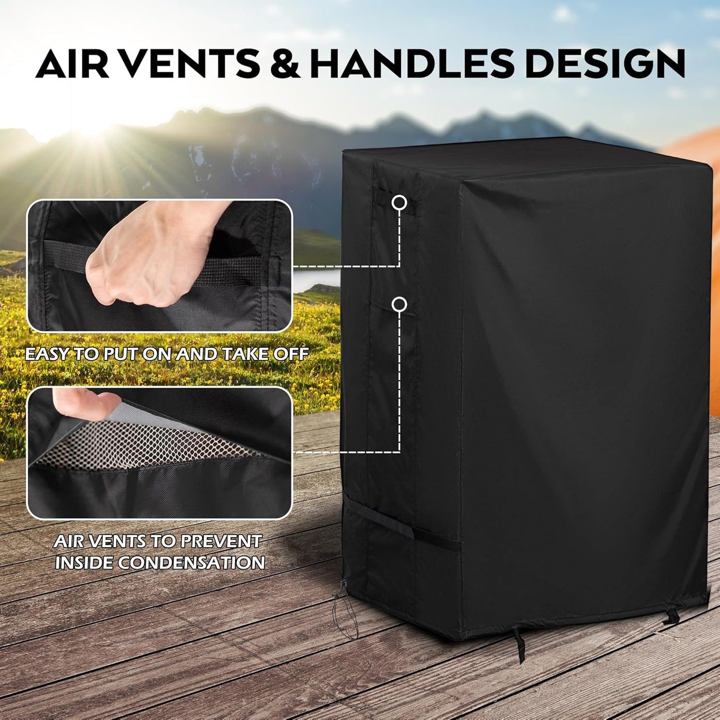 Smoker Cover for Pit Boss PBV3G1 Smoker Grill, Outdoor Grill Cover for Pit Boss Vertical Smoker Grill