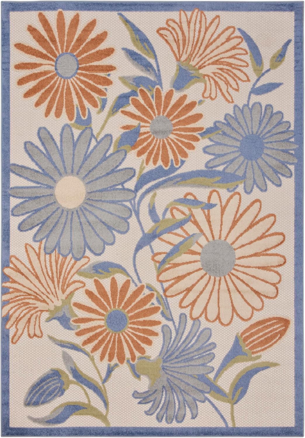 Nourison Home Aloha 5' x 8' Beige Multi-Color Fabric Area Rug