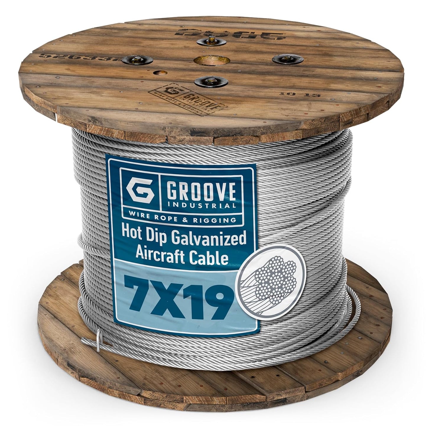 1/8’’ 7x19 Hot Dip Galvanized Aircraft Cable – Steel Wire Rope - 150 Feet