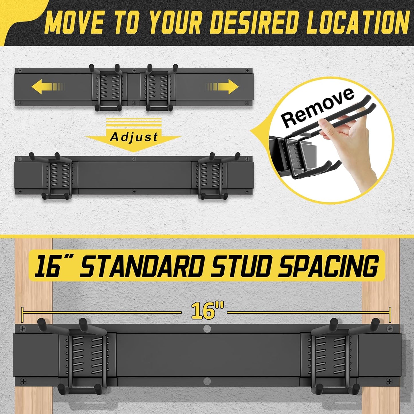 Garage Wall Organizer,15Pack Carries 675 lbs,Garden Tool Organizer 48in With Large Storage Space,Easy Assembly, Sturdy Design,for Efficient Tool Storage Garage Organization