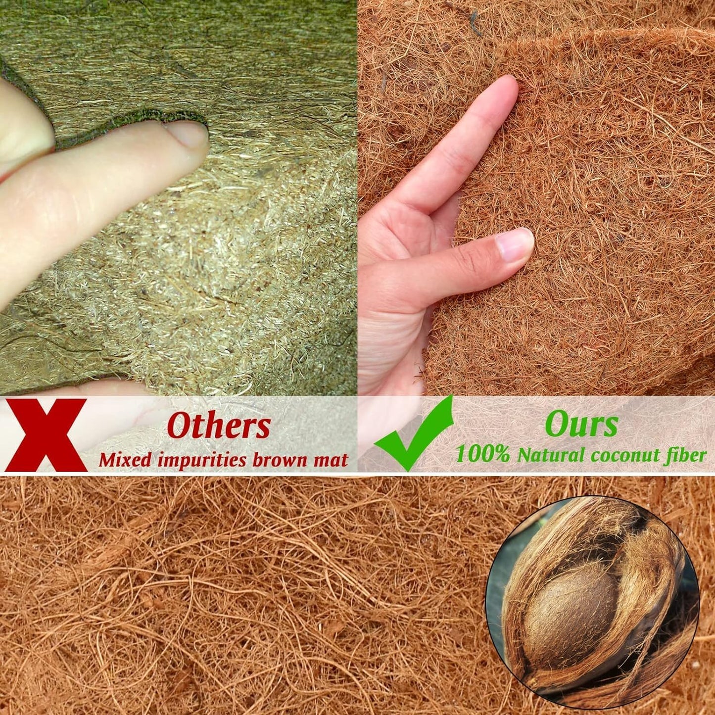 Thickend No Slip Ice and Snow Carpet-16 x 118 inch Natural Coconut Fiber Mat Walking Safety, Winter Walkway Carpet Runner for Front Door Hallway Stairs, Outdoor Patio Porch Garden