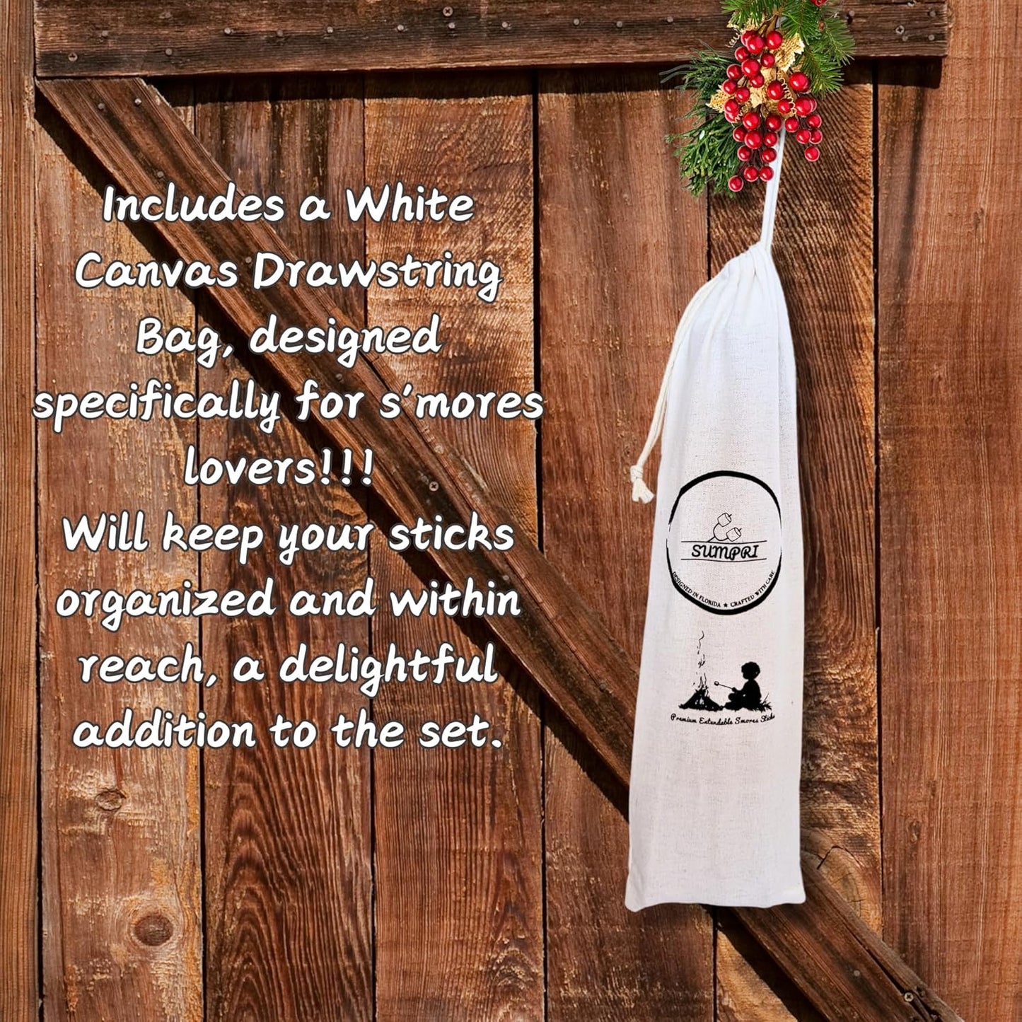 Smores Sticks For Fire Pit [Set Of 7] - Marshmallow Roasting Sticks For Campfire, Classic Smore Sticks - Hot Dog Sticks For Campfire - SUMPRI Campfire Sticks