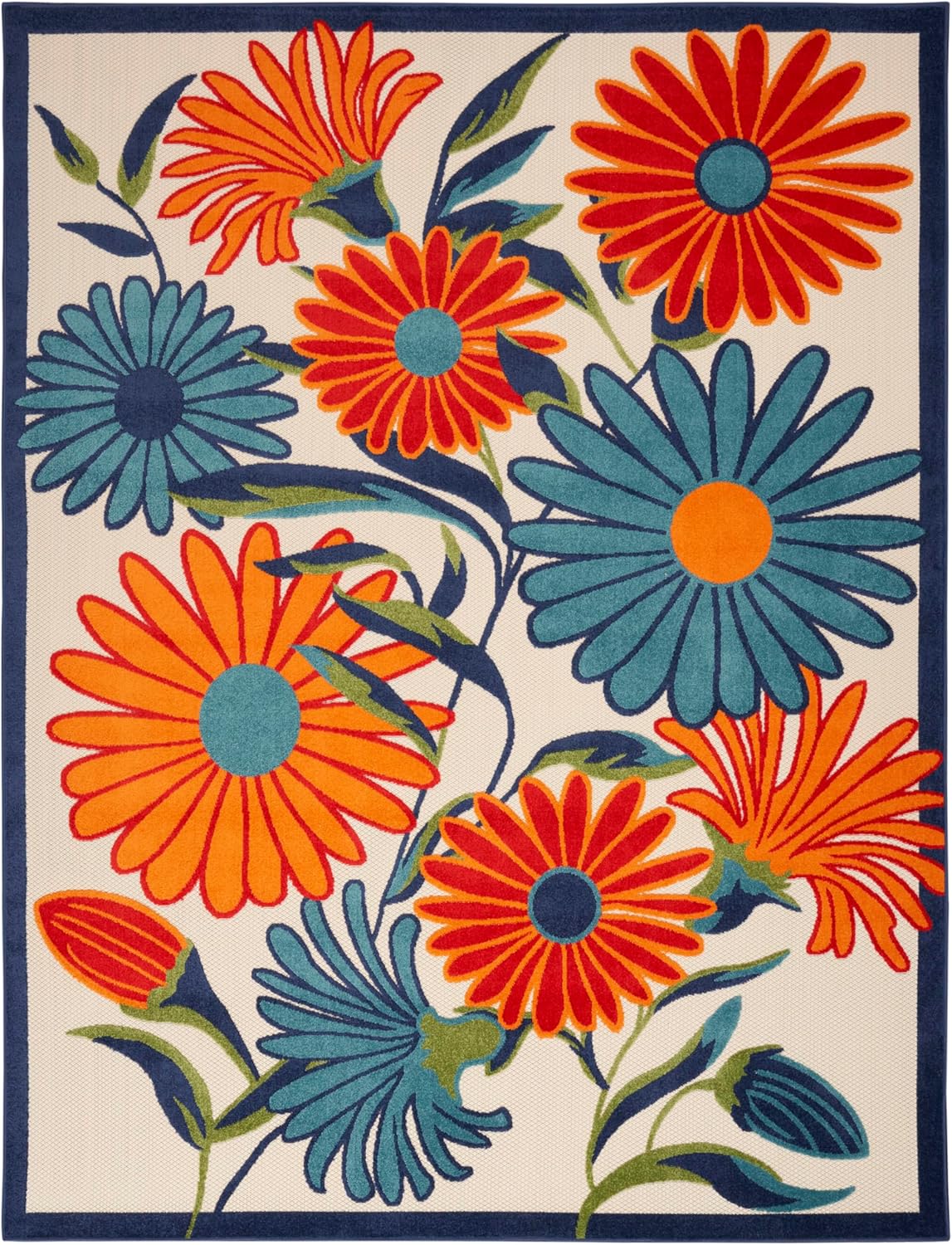 Nourison Home Aloha 6' x 9' Multicolor Fabric Contemporary Area Rug (6' x 9')