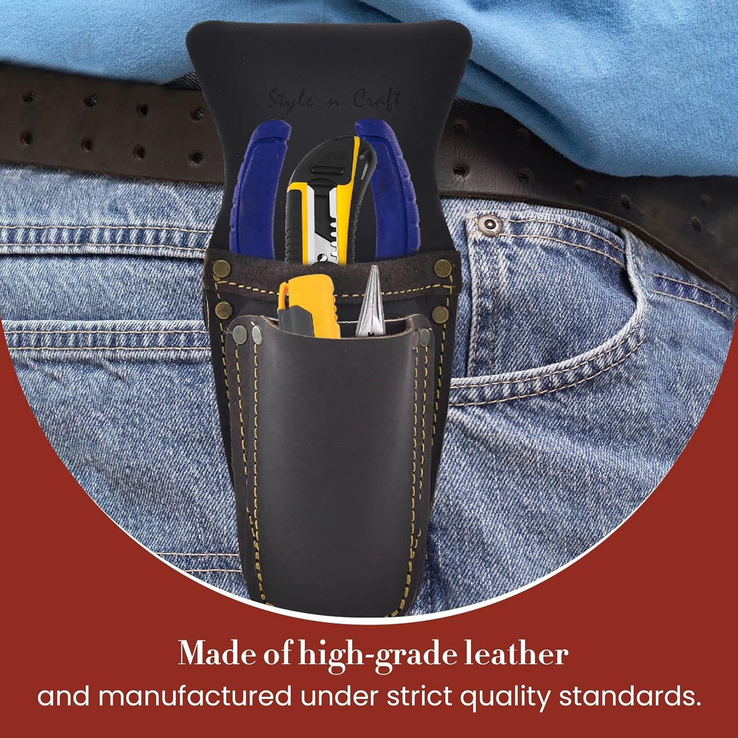Style n Craft 9-Pocket Carpenter’s Nail and Tool Pouch