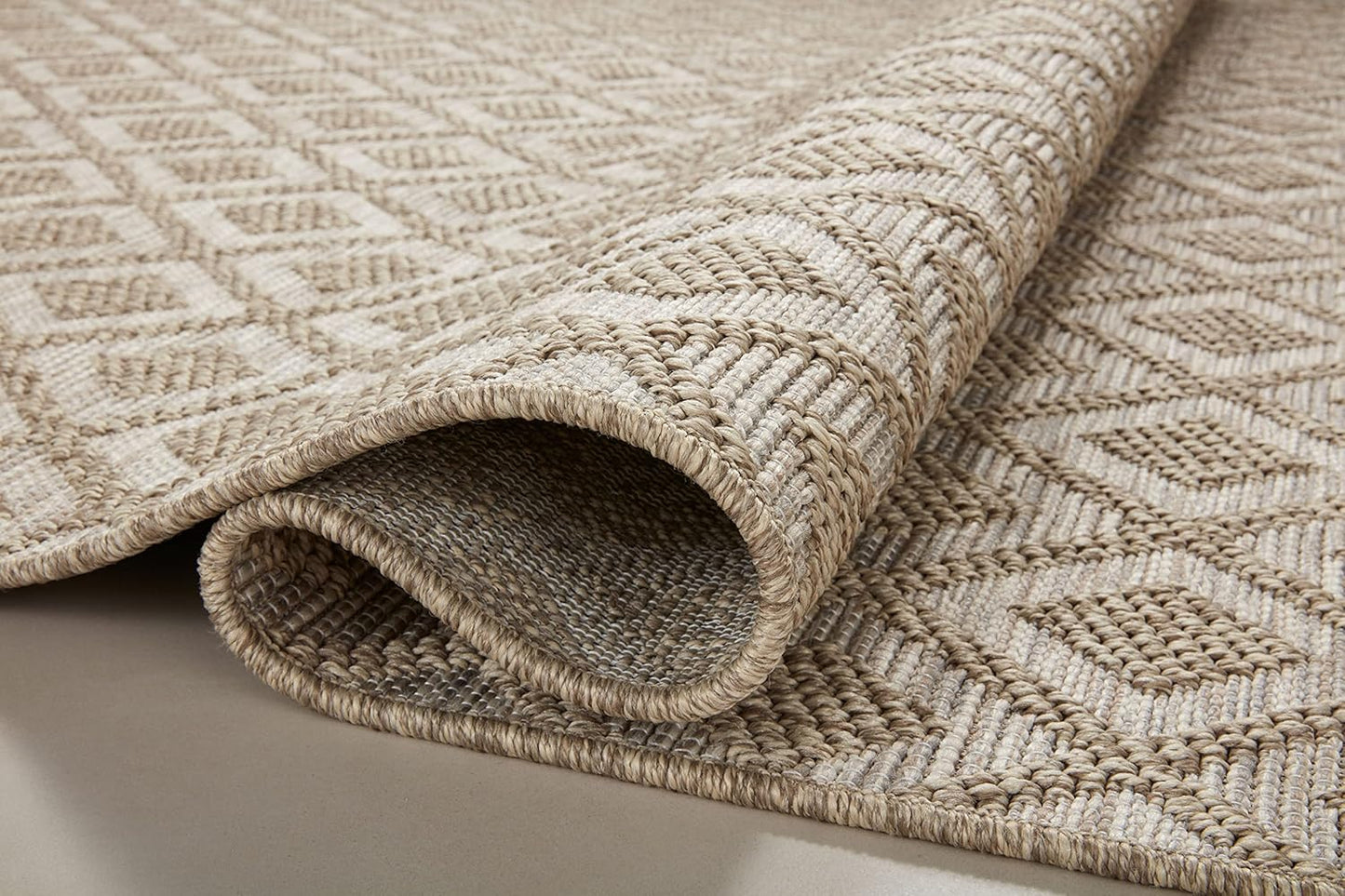 Loloi Dawn Collection Indoor/Outdoor DAW-07 Light Brown 8'-10" x 12'-2" Area Rug