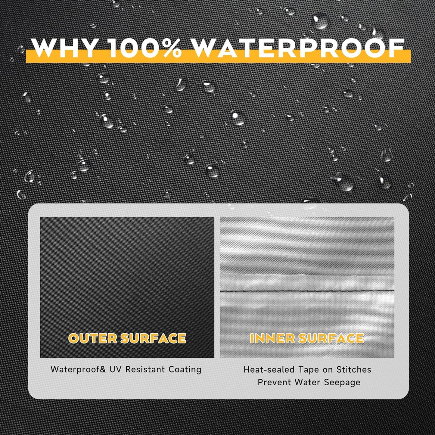 Outdoor Console Table Cover for Best Choice Products 48in 2-Shelf Table, Patio Table Cover for Outdoor Shelf/Sideboard Table/TV Table