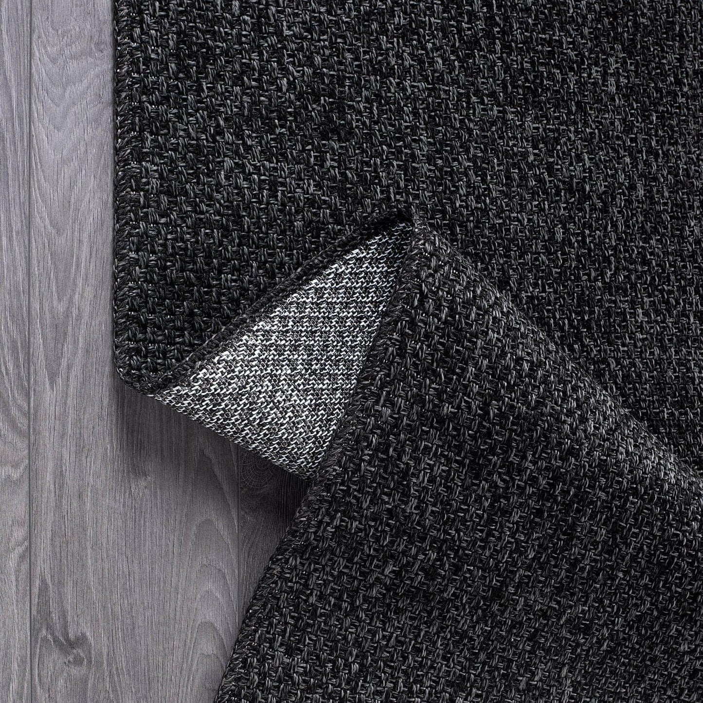 Easy Jute Door Mat 2x3 Indoor Outdoor Natural Rugs Solid Fiber Rug Woven Area Rug Boho Easy Clean Inside Carpet for Living Room Bedroom Dining Room Hallway or Outdoor Patio Porch (2 X 3 Dark Grey)