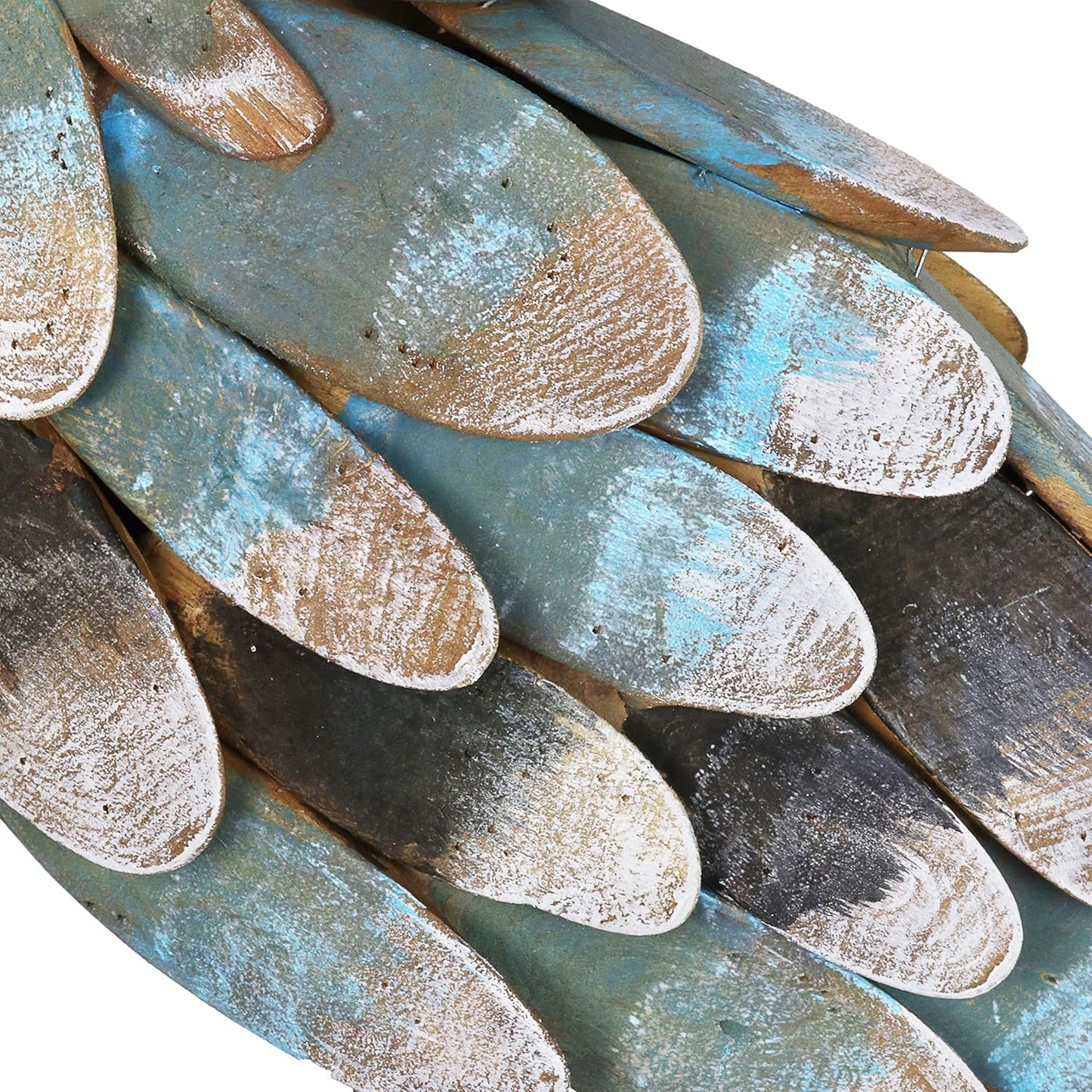 Exhart Garden Sculpture, Pelican Garden Statue, Hand Painted Wood and Metal Outdoor Garden Decoration, 13 x 5 x 15 Inch