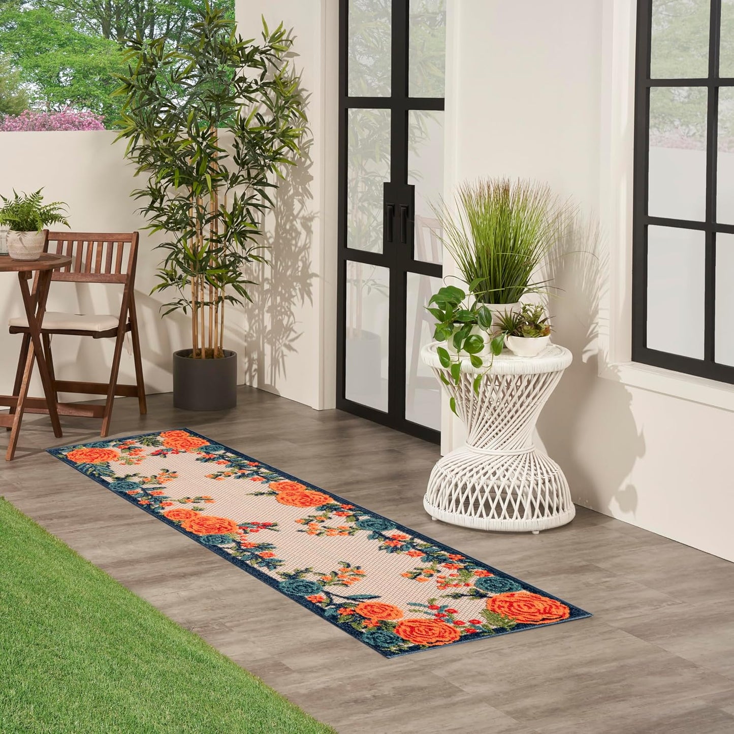 Nourison Aloha Multicolor 2' x 6' Area Rug Easy Clean, Non Shedding, Bed Room, Living Room, Dining Room, Kitchen (6' Runner)