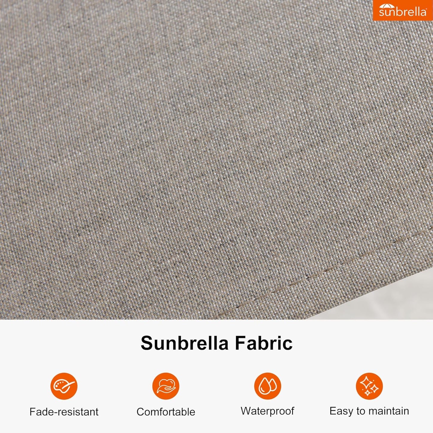 PURPLE LEAF 10' X 13' Solar Powered LED Patio Large Umbrella Offset Double Top Hanging Umbrella Outdoor Market Umbrella for Garden, Heather Taupe