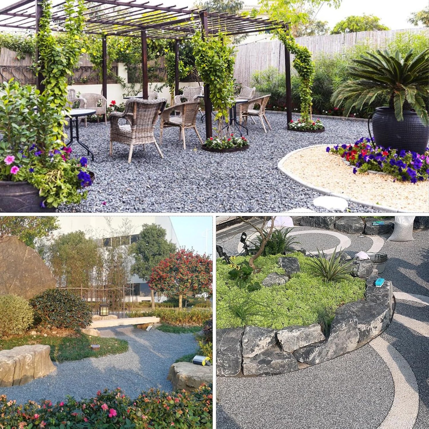 10lbs Grey Pebbles for Landscaping, 3/8inch Small Rocks for Succulent Cactus Plants, Natural Polished Pebbles, River Rocks for Plants, Vases, Garden