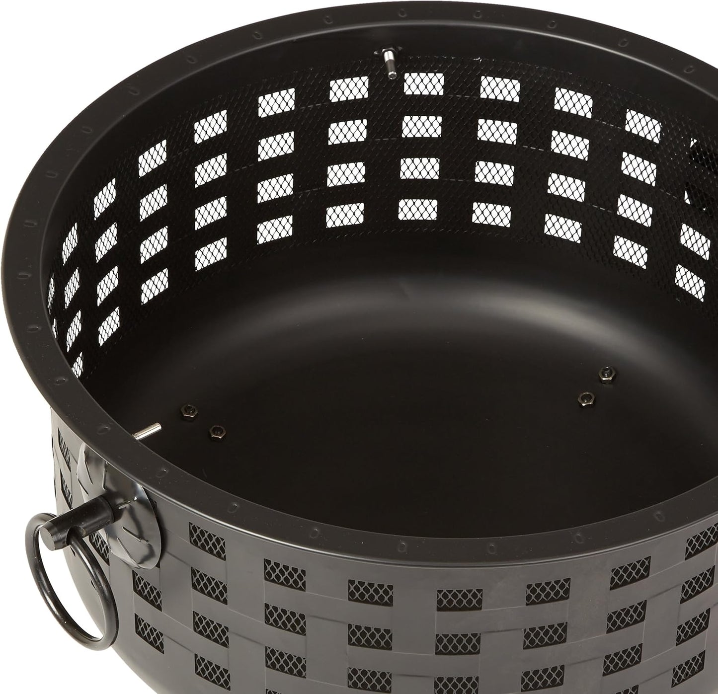 Amazon Basics 27 inch Steel Round Lattice Fire Pit