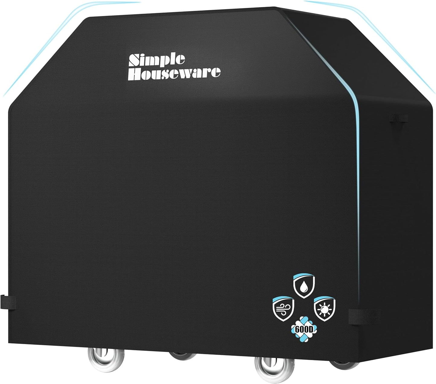 Simple Houseware 58 in. Waterproof Heavy Duty Gas BBQ Grill Cover, Weather-Resistant Polyester