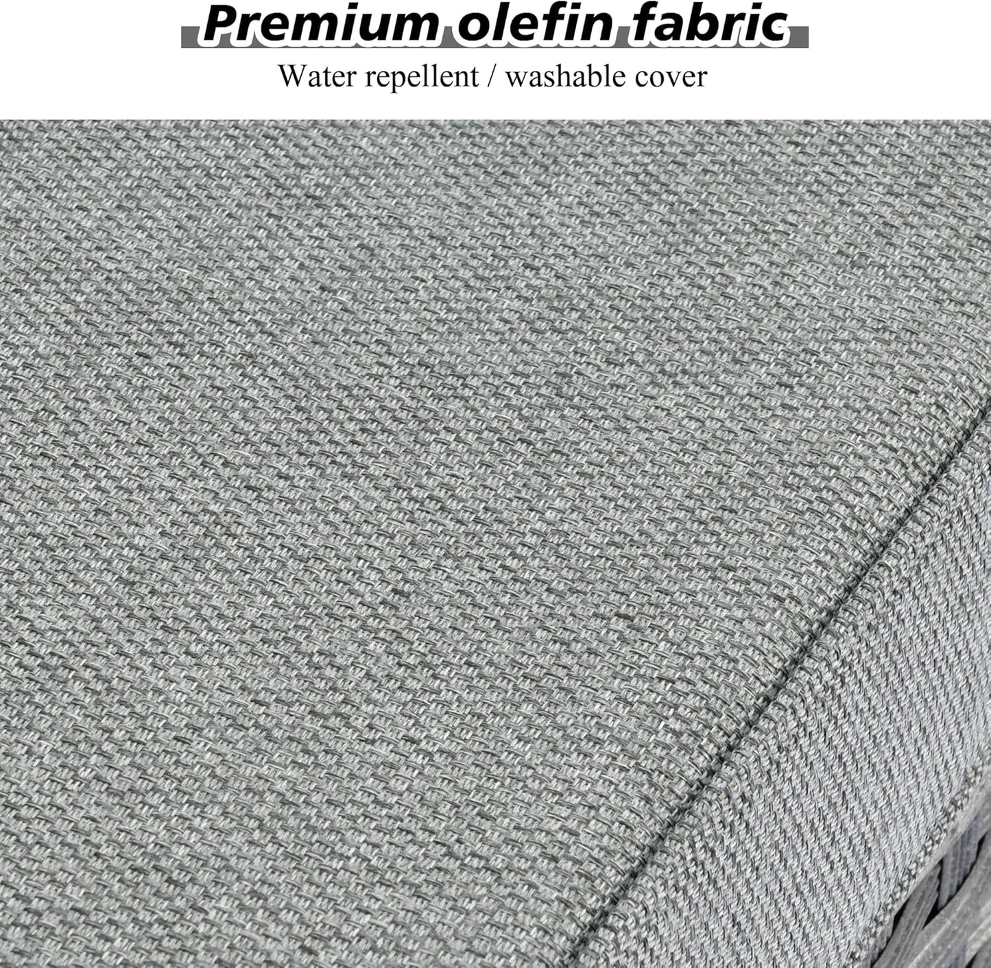 HOOOWOOO 13 Piece Modular Patio Outdoor Sectional Furniture Set with Gas Propane Fire Pit Table,Wicker Conversation Sofa Set,Out Door Couch Set with Wide Arm Outside(Dark Grey)