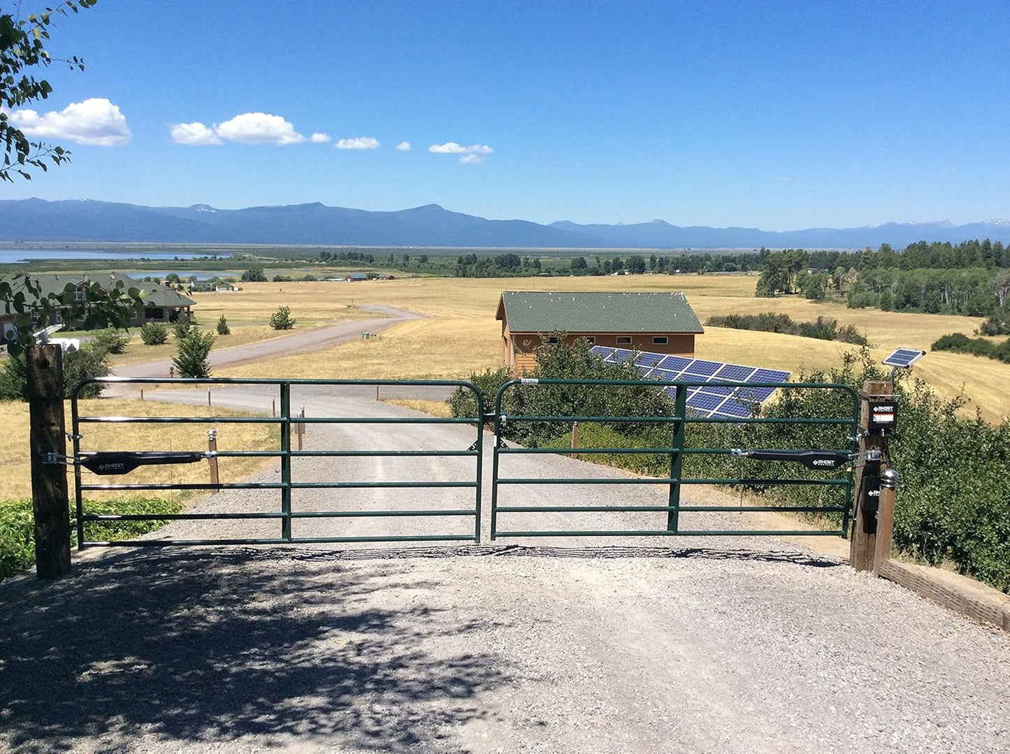 GC GHOST CONTROLS Heavy-Duty Automatic Gate Opener Kit for Swing Gates with Long-Range Gate Opener Remote - Model TDS2