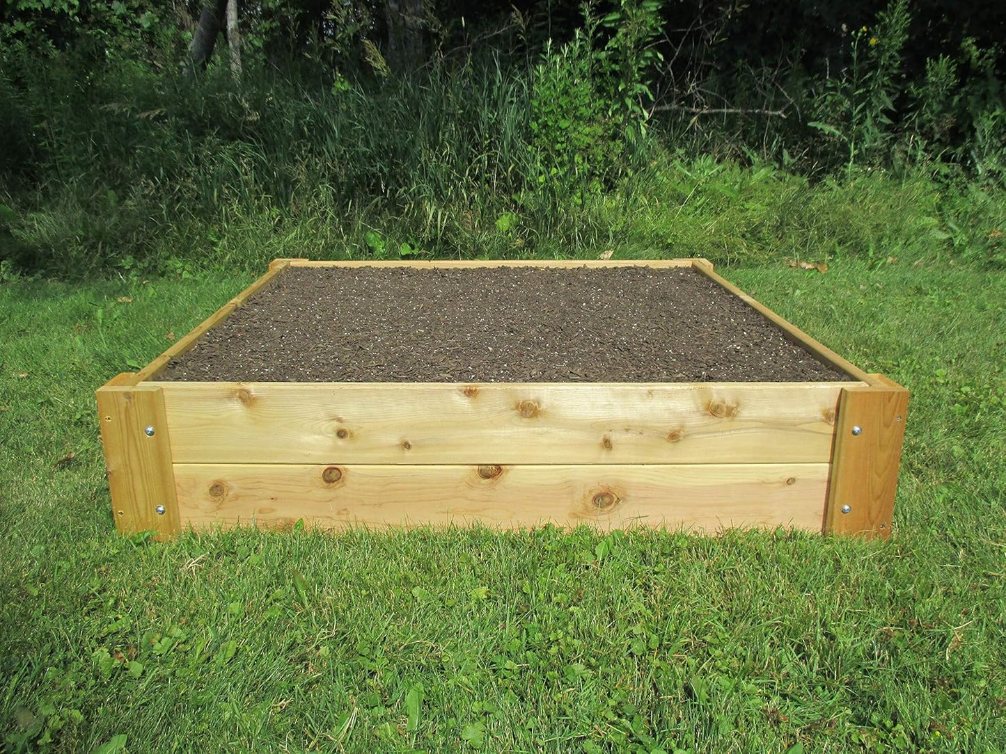 Infinite Cedar Premium Cedar Raised Garden Bed - 1" Thick Wood (4' x 4' x 11" H)