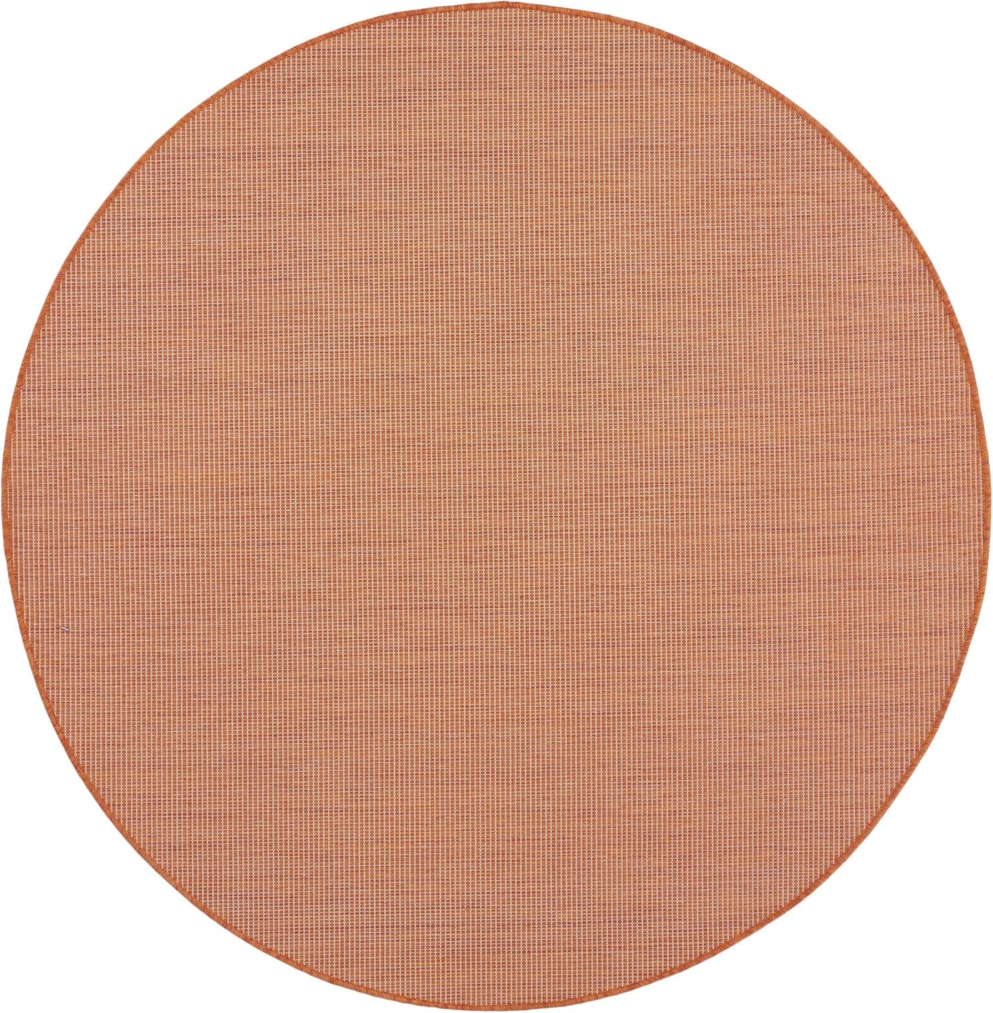 Nourison Positano Indoor/Outdoor Terracotta 6' x Round Area Rug, Easy Cleaning, Non Shedding, Bed Room, Living Room, Dining Room, Backyard, Deck, Patio (6 Round)