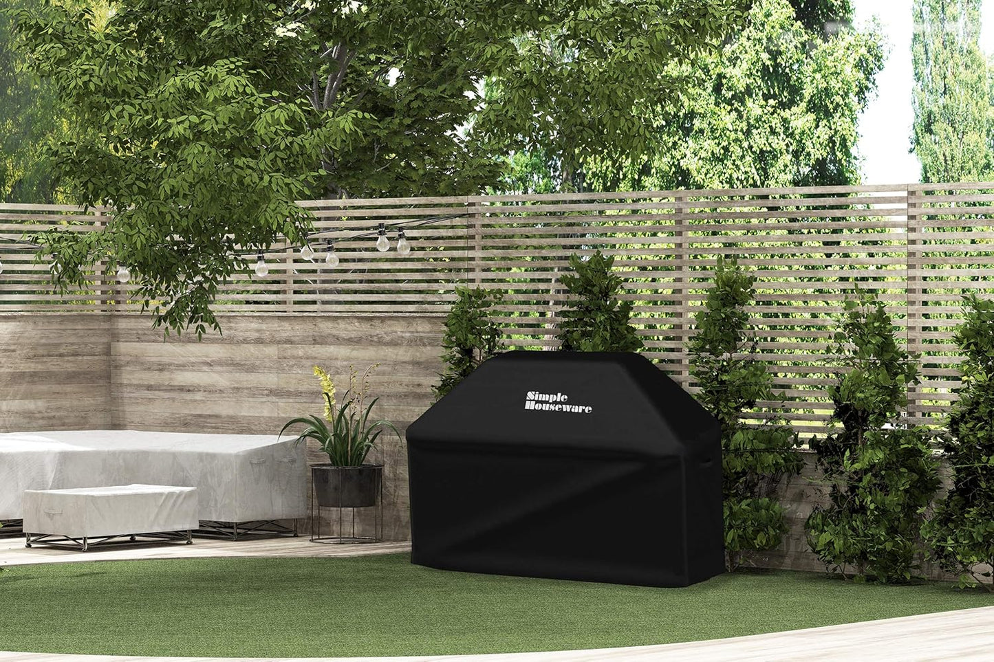 Simple Houseware 72 in. Waterproof Heavy Duty Gas BBQ Grill Cover, Weather-Resistant Polyester