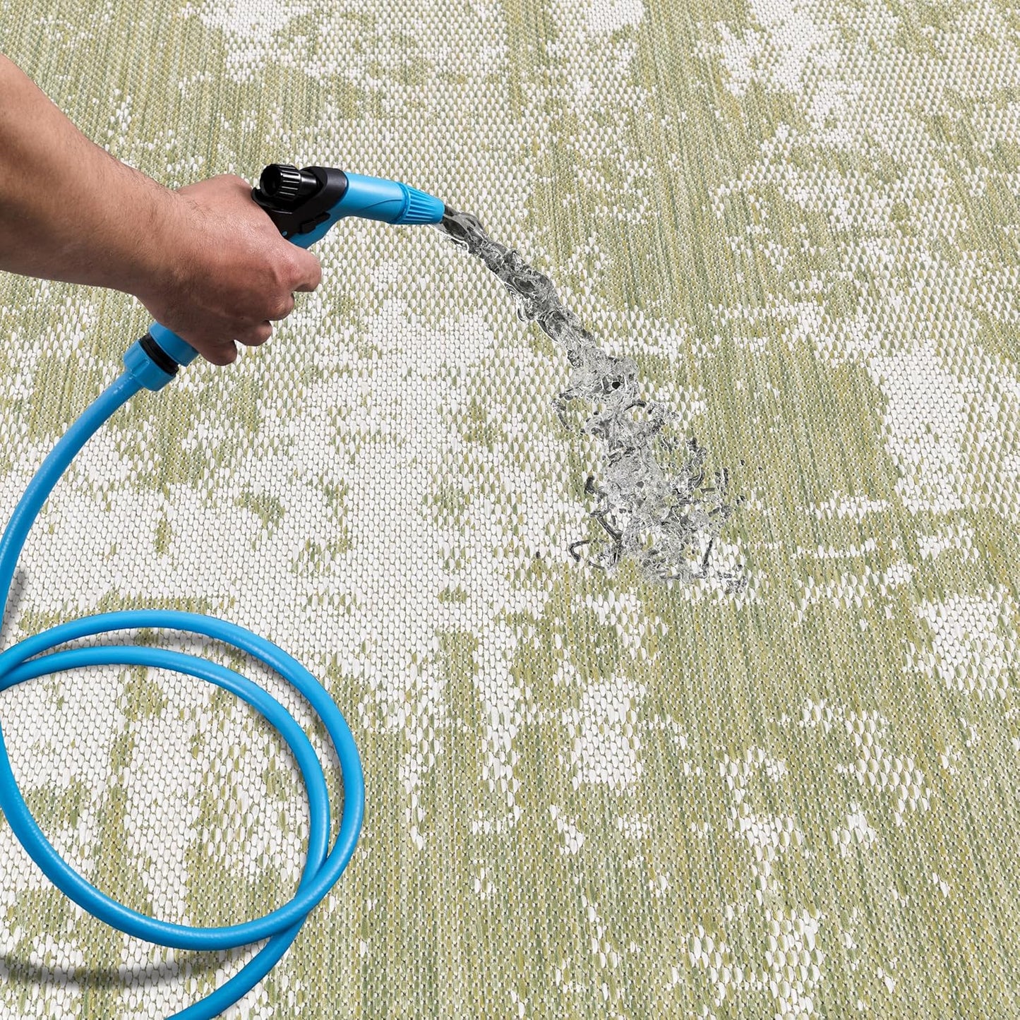 Keen Home Design Terrace Outdoor Area Rug - 6x9 Washable Indoor/Outdoor Rug for Patio, Kitchen, Balcony, Beach, Garden, Deck and Porch, Size: 6'x8'10"