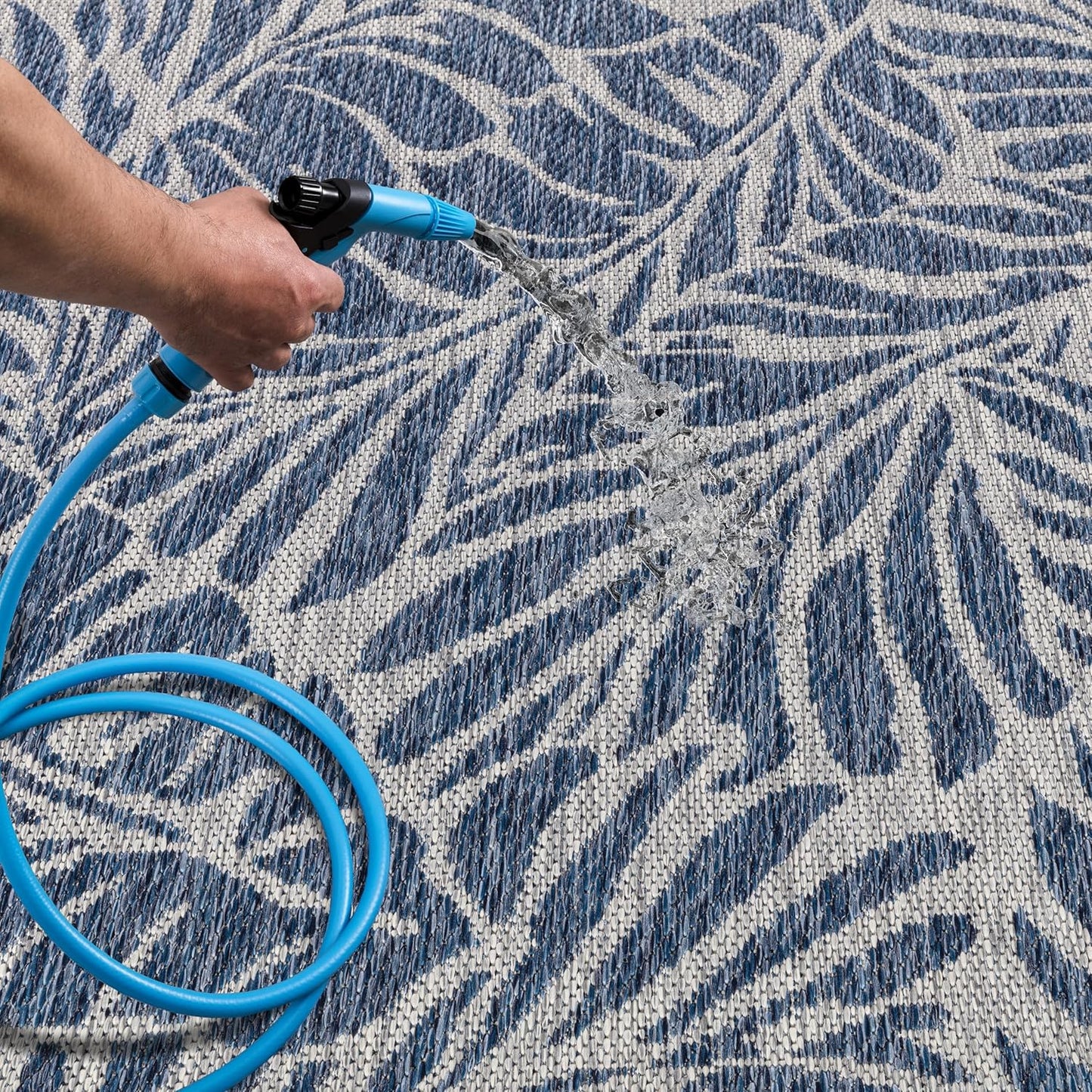 Keen Home Design Terrace Outdoor Area Rug - 12x15 Washable Indoor/Outdoor Rug for Patio, Kitchen, Balcony, Beach, Garden, Deck and Porch, Size: 12'x15'