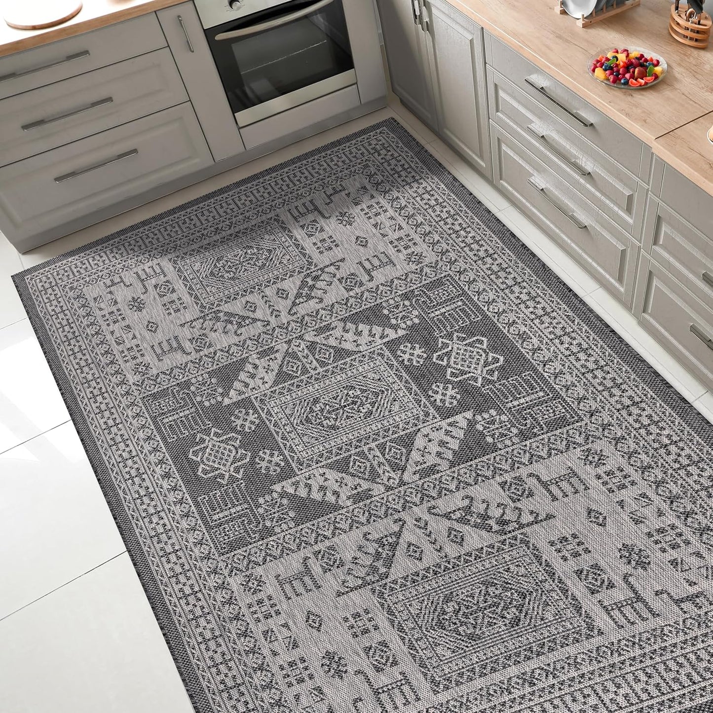 Keen Home Design Terrace Outdoor Area Rug - 9x12 Washable Indoor/Outdoor Rug for Patio, Kitchen, Balcony, Beach, Garden, Deck and Porch, Size: 8'10"x12'