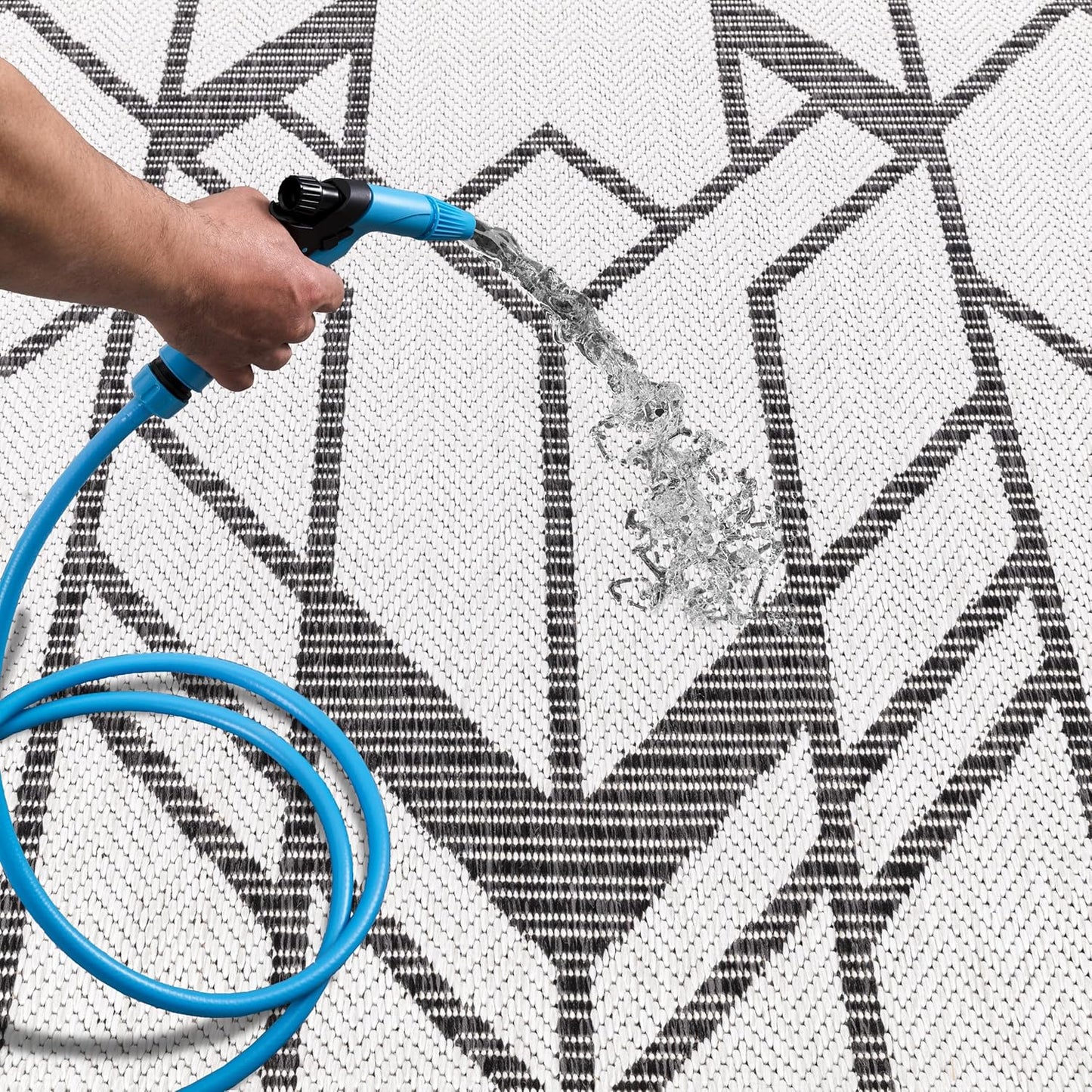 Keen Home Design Terrace Outdoor Area Rug - 9x12 Washable Indoor/Outdoor Rug for Patio, Kitchen, Balcony, Beach, Garden, Deck and Porch, Size: 8'10"x12'