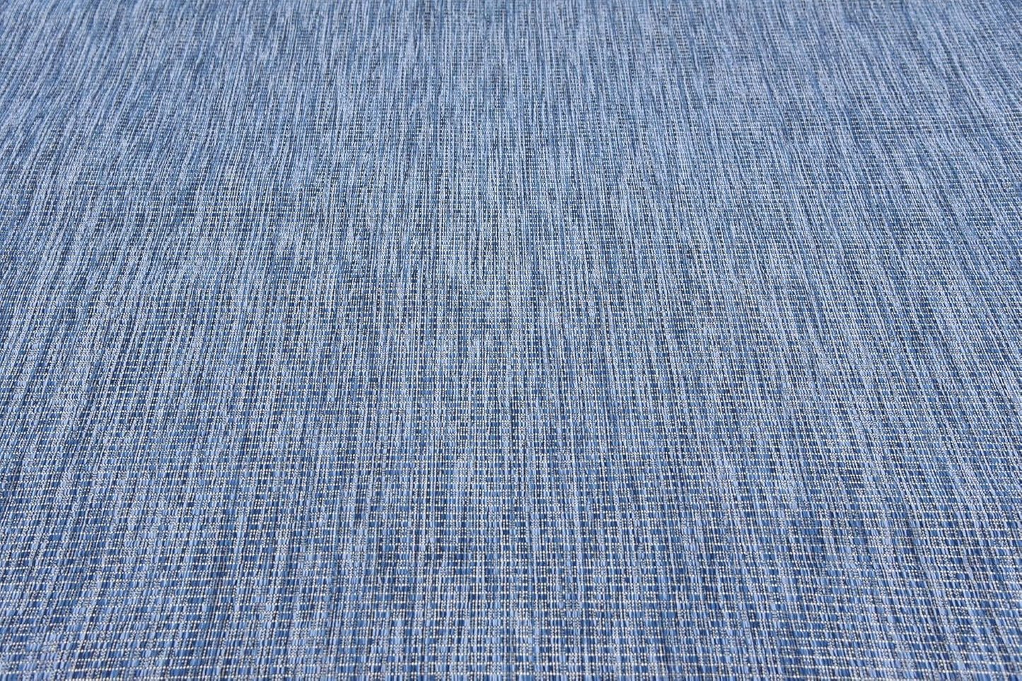 Unique Loom Collection Casual Transitional Solid Heathered Indoor/Outdoor Flatweave Area Rug (9' x 12' Rectangle, Blue/Navy Blue)