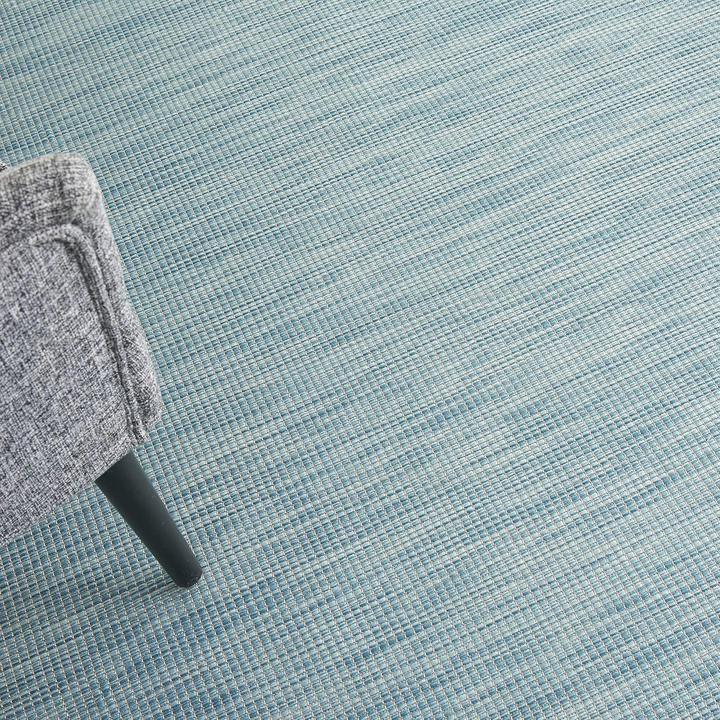 Nourison Positano Indoor-Outdoor Aqua 4' x 6' Area Rug, Easy Cleaning, Non Shedding, Bed Room, Living Room, Dining Room, Backyard, Deck, Patio (4x6)